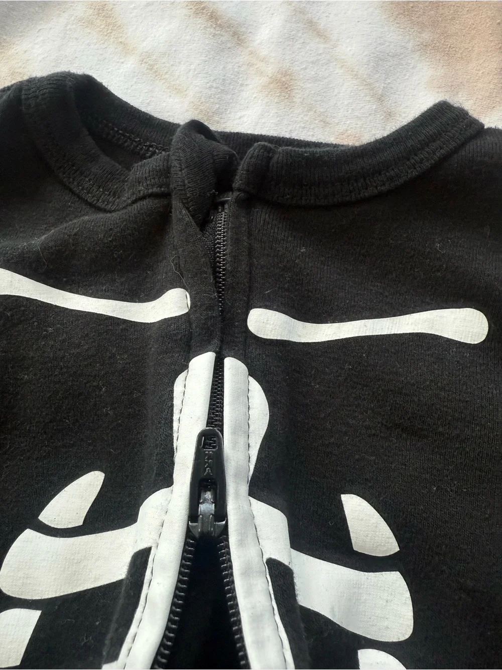 Hyde and EEK! Black Kids Skeleton One-Piece Pajamas 6-9M